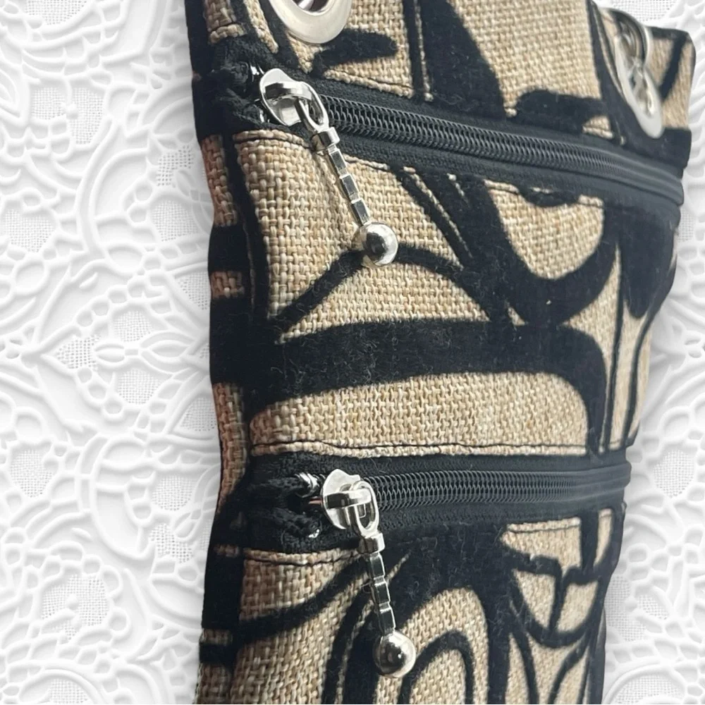 Eagle Passport Crossbody Pouch by Kelly Robinson (Beige )